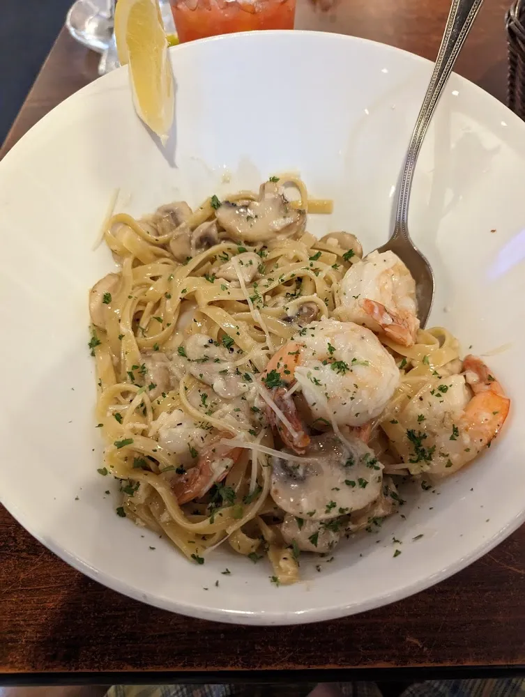 Angel Hair with Shrimp Alfredo